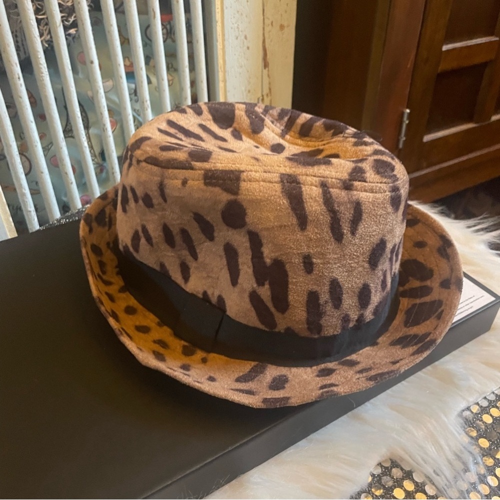 Leopard Print Fedora Hat